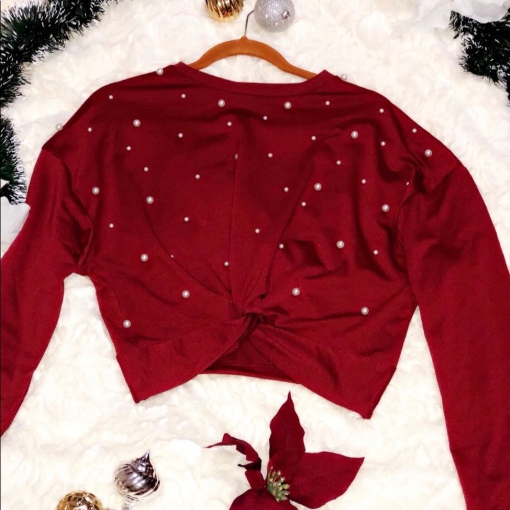 Long sleeve crop top